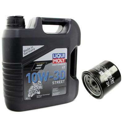 Motoröl Ölfilter HF204 Set High Performance 10W30 4 Liter für Honda CB CBF CBR