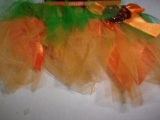 Orange Pumpkin XS/S M/L Tutu Dress Up Halloween Pet Dog Cat Costume Skirt bow