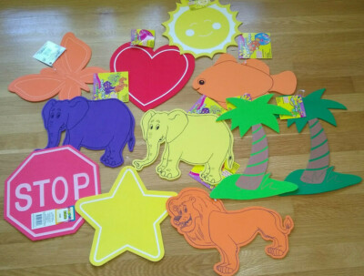 Creative Hands Foam Sun, Stars,Heart, Lion,Palm Tree, Elephant, Fish, Butterfly 
