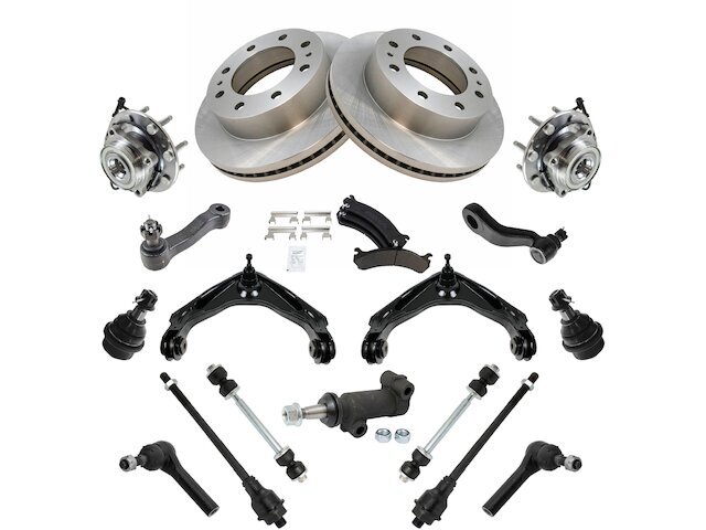 Heavy Duty Front Brake Pad Rotor Hub Control Arm Kit for GMC Sierra 3500 56RJFK  