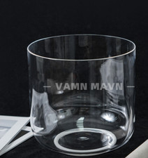 Clear Sound Bowl G# Note Zeal Chakra Quartz Crystal Singing Bowl 8"