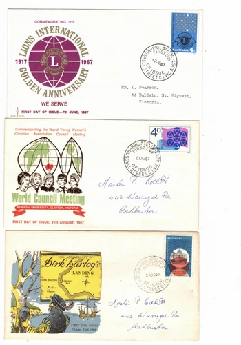 Australia 1966/67 Group of FDCs              ( 3 Covers)