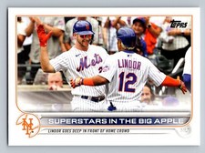 2022 Topps Series 2 #436 Superstars in the Big Apple CC, CL   New York Mets