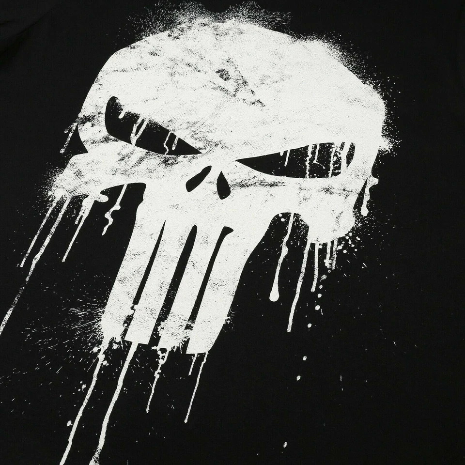 Camiseta Marvel Para Hombre The Punisher Calavera Negra S-XXL Oficial - Imagen 4 de 4