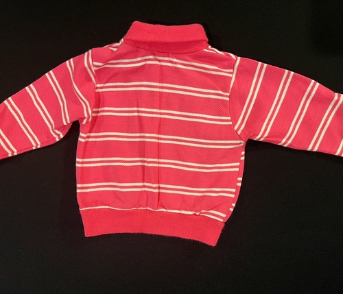 Vtg 70s Girl Toddler JCPenney Penneys Sweater Striped Size 3 Turtleneck Pink - Picture 5 of 8
