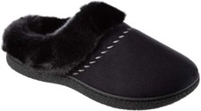 NEW isotoner Women's Velour Holdback slippers