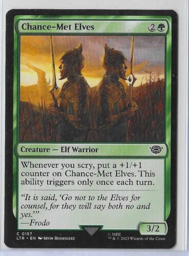 MTG Chance-Met Elves Lord of the Rings (LTR) Common Magic Card #0157 Unplayed - Picture 1 of 1