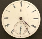 Antique 1873 Elgin Dexter St 28 Pocket Watch Movement Running Ticks 10s 7j USA