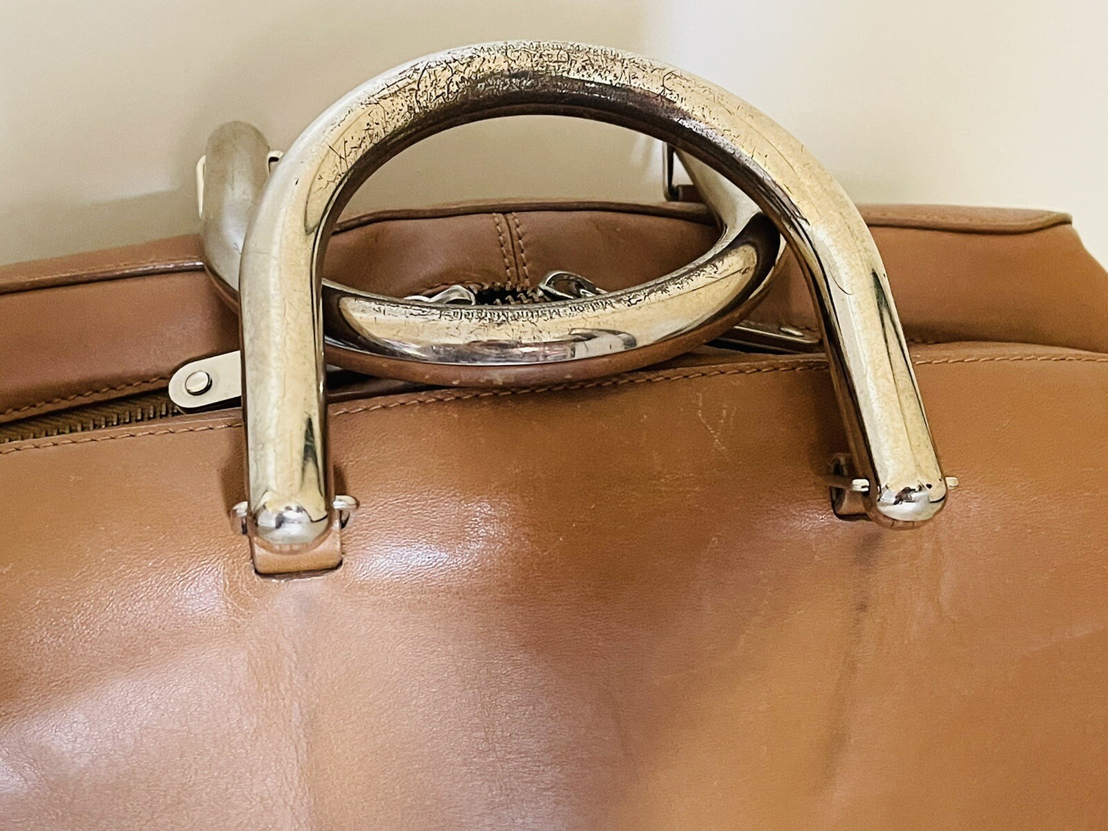 MAISON MARTIN MARGIELA PARIS BROWN LEATHER TRUNK MEDIUM BAG image 2