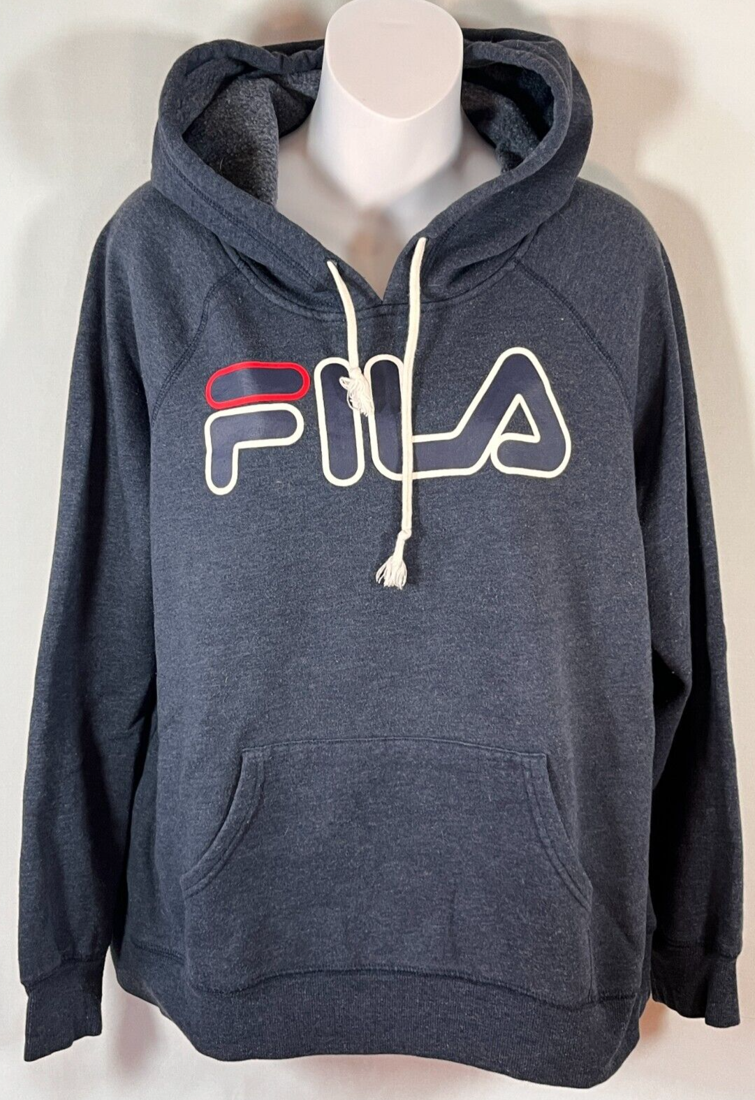 FILA felpa con cappuccio pullover blu donna XL