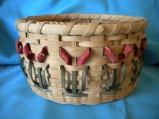 Hand Woven Basket - Hand Dyed - Signed and Dated  