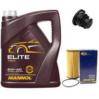 MotoröL Set 5W40 5 Liter + ÖLfilter + ÖLablassschraube FüR Audi A4 A5 1.8 2.0