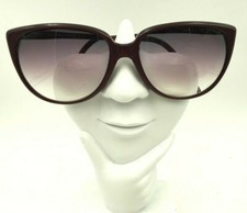 Vintage SRO Paula Burgundy Oversized Oval Sunglasses USA FRAMES ONLY