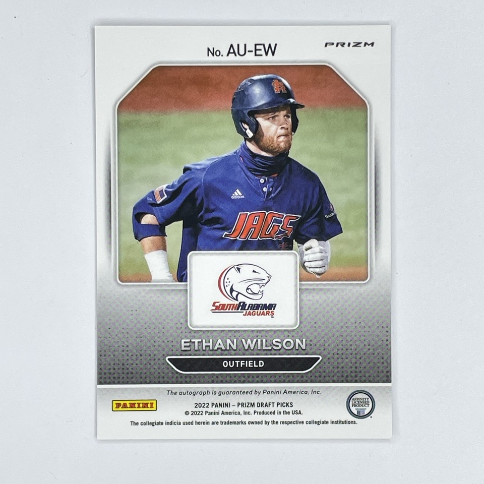 2022 Prizm Draft Picks Autographs Ethan Wilson AU AUEW South Alabama