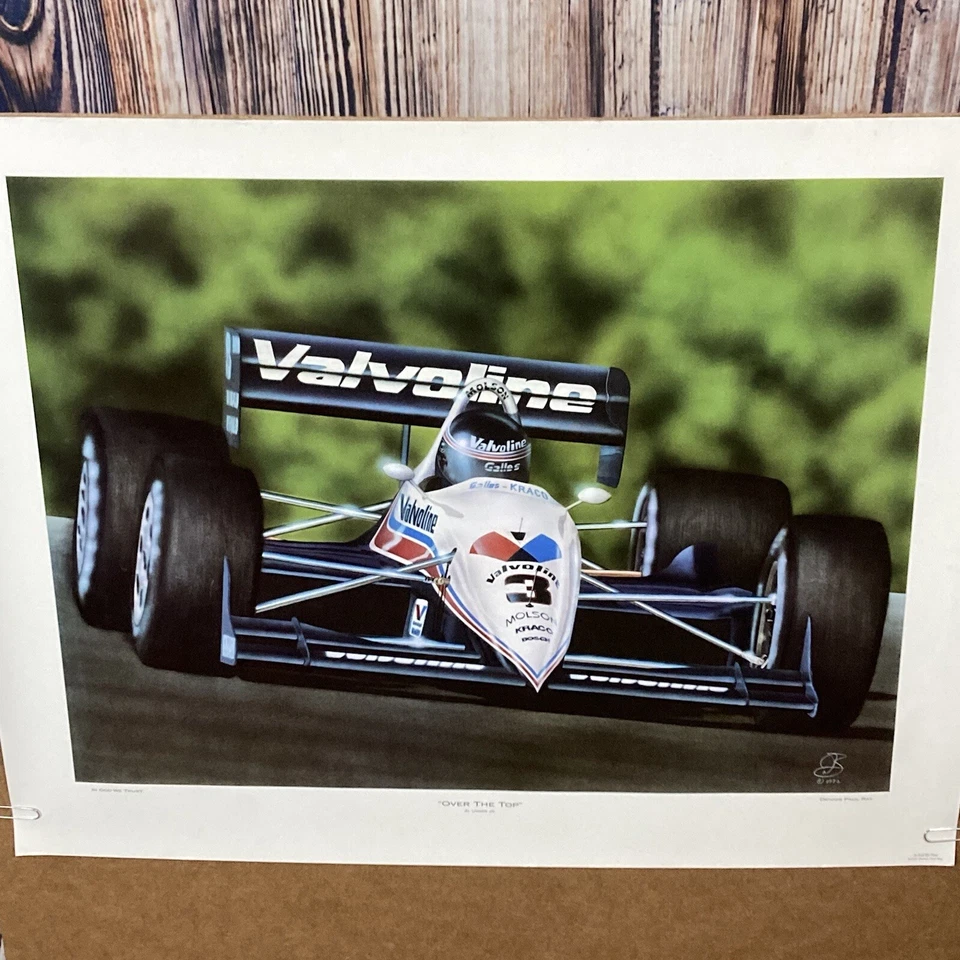 Al Unser Jr Auto Signed 1992 Over The Top Dennis Paul Ray In God We Trust Poster - Image 4 of 4