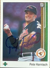 Pete Harnisch Autographed 1989 Upper Deck #744 