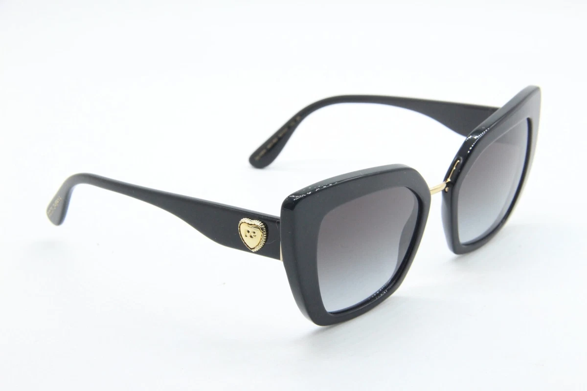 NEW DOLCE & GABBANA DG 4359 501/8G BLACK GOLD AUTHENTIC SUNGLASSES 