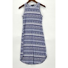 Banana Republic Womens Dress Sleeveless Pullover Ikat Twist Back Blue White XSP