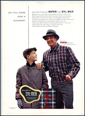 1950s McGregor Men's Clothing ''Ram Jackets'' PRINT AD Syl-Mer Fabric Finish BX2