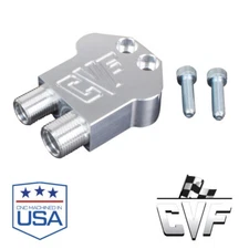 Air Compressor Manifold AC Line Fitting 90-Degree, Billet, 7B10, Adapter Block