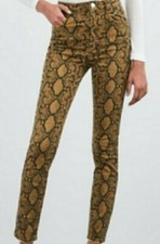 Zara High Rise snakeskin Print Skinny Jeans NWT Size 4 trafaluc denim collection