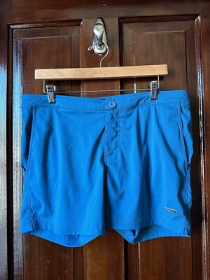 Aronik Teal Lined Swim Trunks Men's L