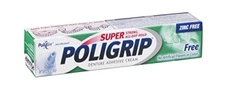 5 Pack Poligrip Super Strong All Day Hold Denture Adhesive Cream Zinc Free 2.4 z