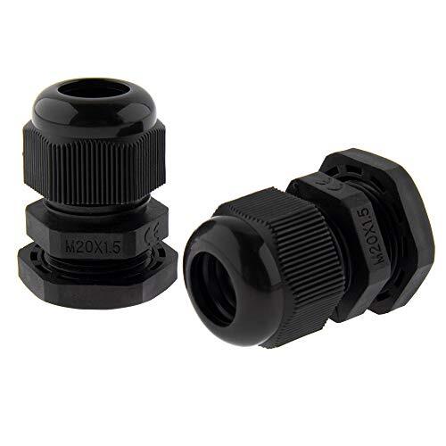 10 x cablaggio a vite metrica. M20 Nero   Ral9005  .