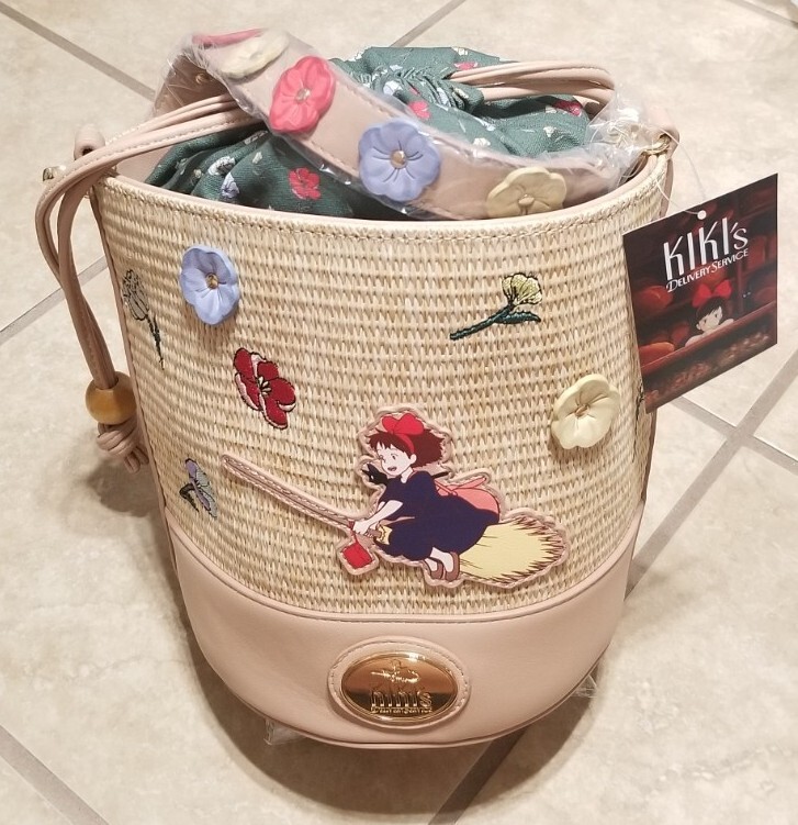 Studio Ghibli Kiki's Delivery Service Floral Basket Drawstring