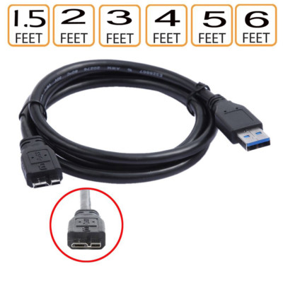 USB 3.0 Power Charger Data SYNC Cable Cord For Toshiba External Hard Drive HDD