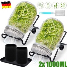 Sprossenglas Keimglas 2er Set 1000ml Anzuchtset Keimung für Sprossen Keimlinge