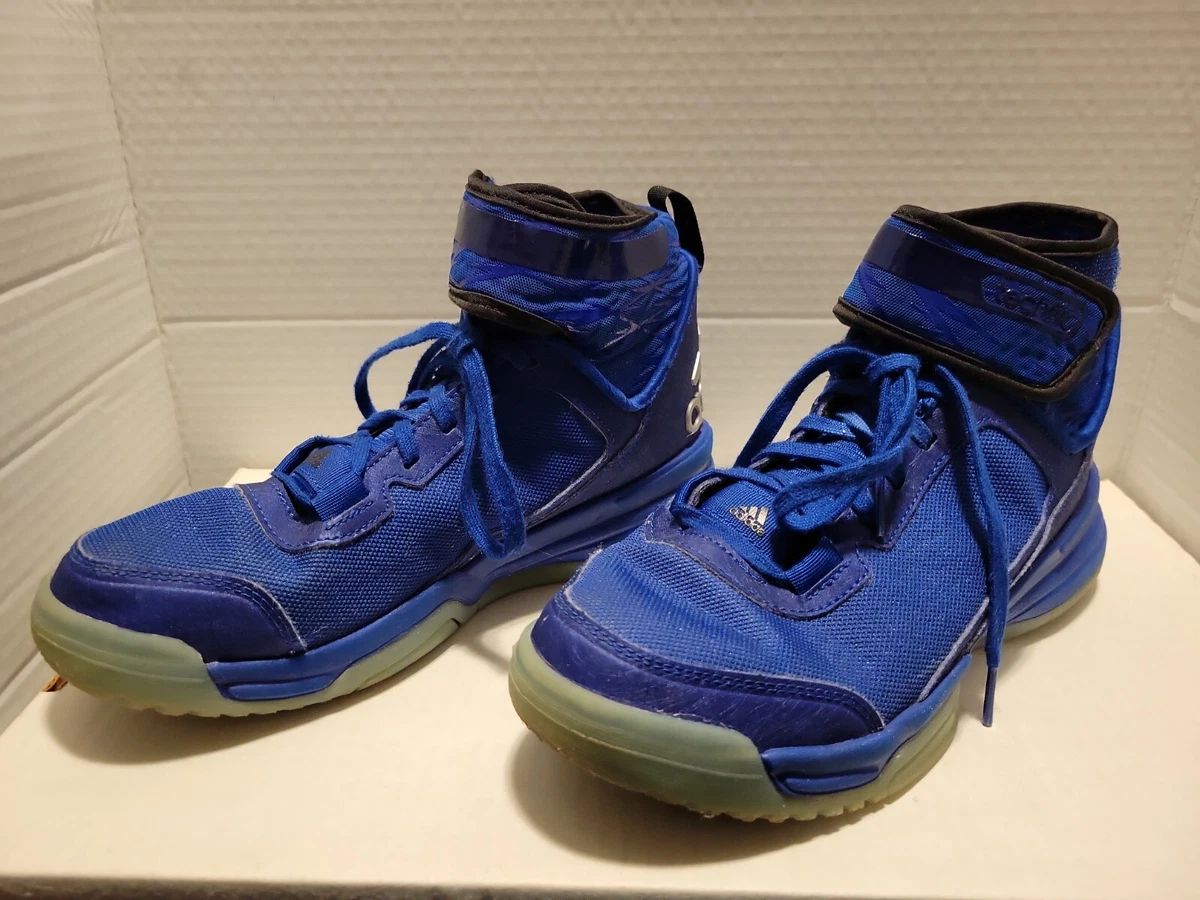 Adidas clu 600001 Techfit Size 6.5 Blue Youth Basketball Sneakers