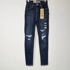 Levi's 721 Jeans NEW High-Rise Skinny Distressed 24x29 Western Cowgirl 