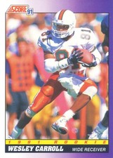 SCORE Wesley Carroll RC SAINTS BENGALS The U! Miami HURRICANES