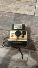 Vintage Original Polaroid SX-70 OneStep White Rainbow Stripe Land Camera/Flash