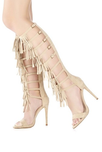 Just Fab Größe 8,5 hellbraune Damen-Gladiator-Heels - Bild 2 von 4