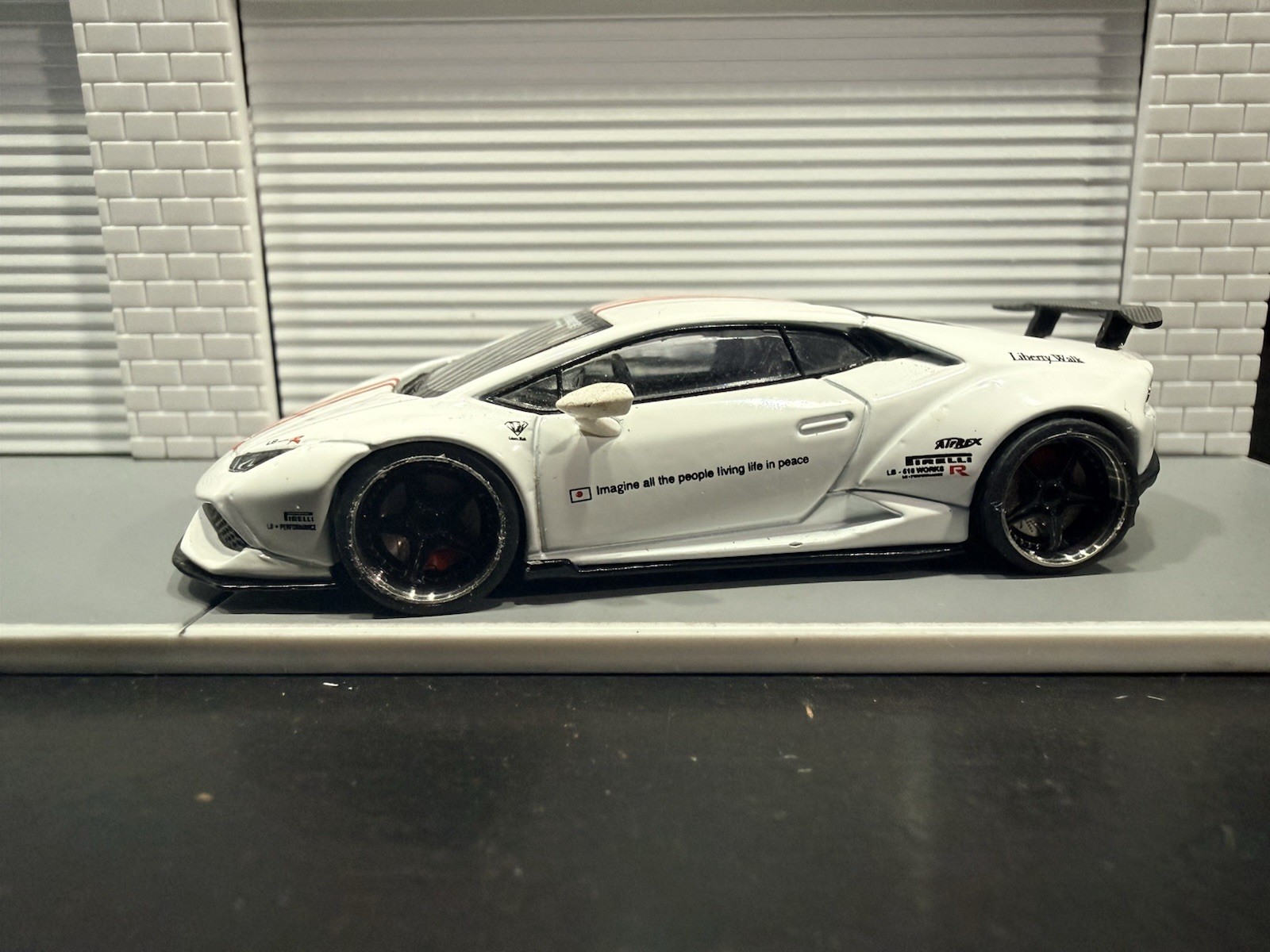 CUSTOM LAMBORGHINI HURACAN GT WHITE LBWK USA MIJO MINI GT DIECAST 2020