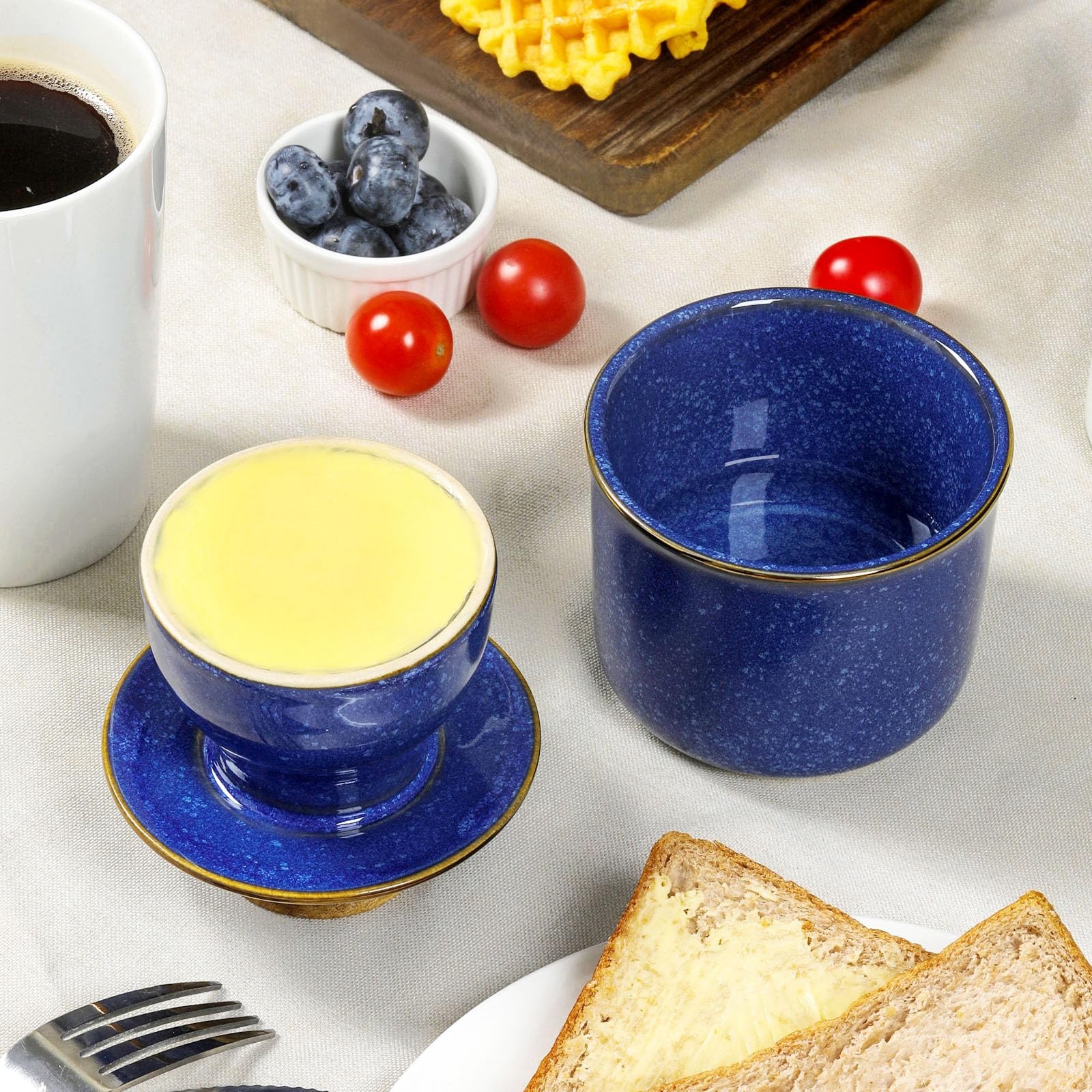 French Butter Crock, Ceramic Dish With Lid for Countertop and Fridge, Keeper ...