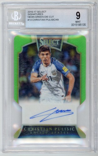 Christian Pulisic [Green] #S-CP 2016 Panini Select Signatures card