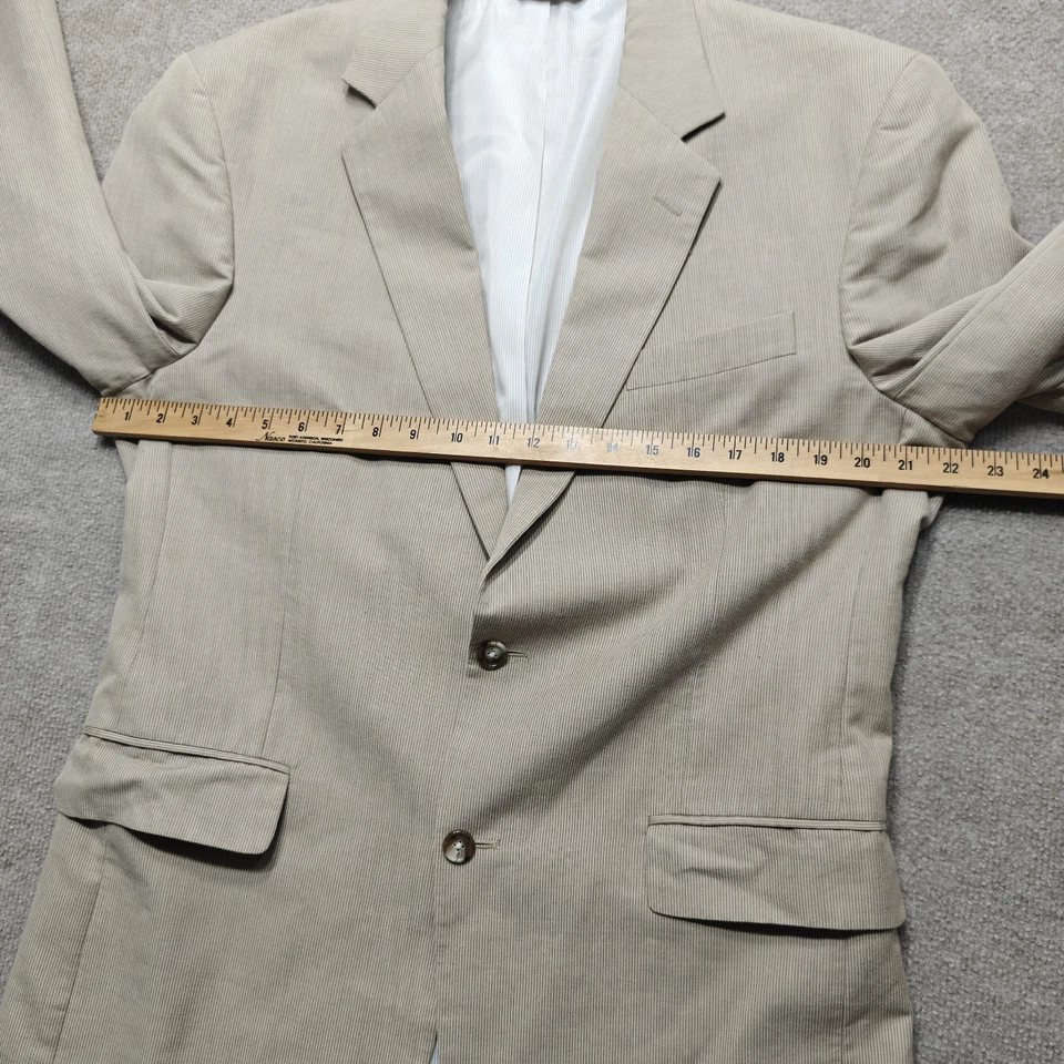 JOS. A. Traje BANK Beige Tostado Lana/Algodón 2 Piezas Para Hombre Talla 42 Largo, 36 Pantalones  Foto 2 de 4