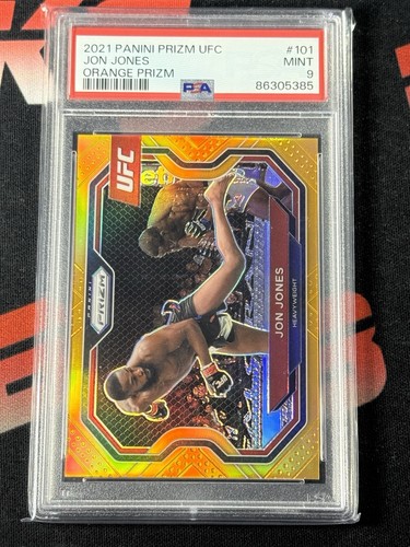 2021 Panini Prizm UFC Jon Jones 🍊 Prizm #’d /99 PSA 9