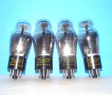 Type No 6J5G Zenith radio audio amplifier vacuum 4 tubes valves tested ST 6J5GT