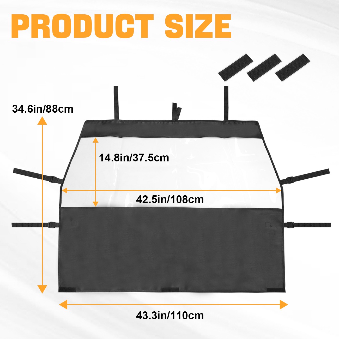 For Polaris Ranger RZR 800 XP 900 2007-14 Rear Window Back Windshield Waterproof