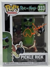 Dan Harmon Signed Rick and Morty Pickle Rick Funko Pop 333 Autograph Beckett COA