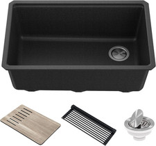 KRAUS Bellucci 30  In. Undermount Workstation Granite Kitchen Sink in Metallic B