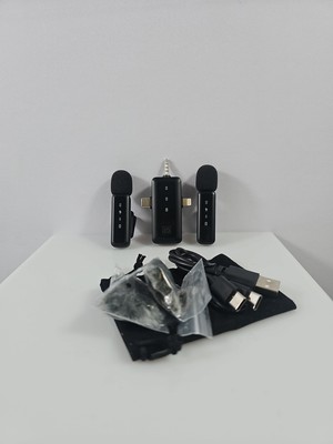 3 IN 1 Wireless Lavalier Microphones for iPhone/Android/Camera...