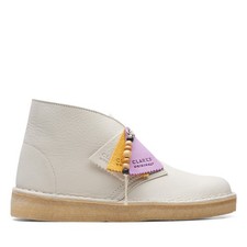 Clarks Desert Coal 26165813 Womens White Nubu...