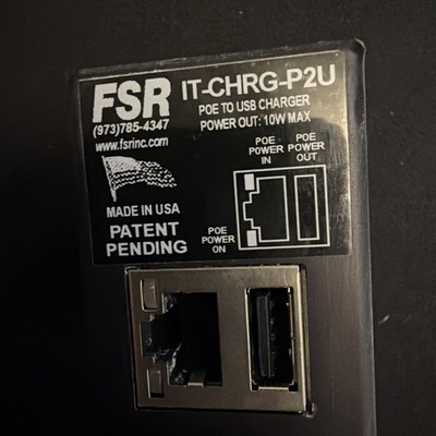 FSR IT-CHRG-P2U Ethernet to POE adapter
