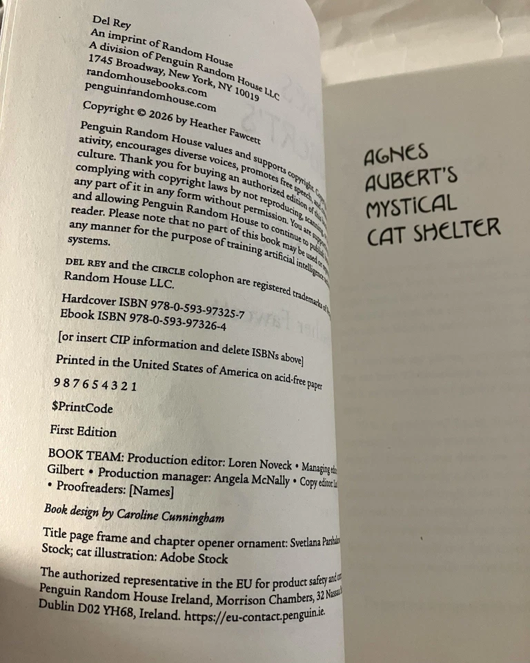 Agnes Aubert’s Mystical Cat Shelter Heather Fawcett ARC Advanced Readers Copy - Image 4 of 4