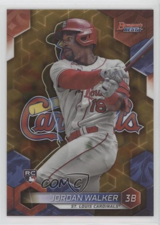 2023 Bowman's Best Gold Refractor /50 Jordan Walker #65 08ho